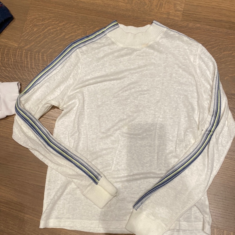 Rag & Bone thin crew neck sweater white size S
